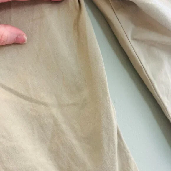 Dressbarn Roz & Ali The Smart Fit Pants Womens Size 8 Khaki Ankle Chino - Picture 5 of 10